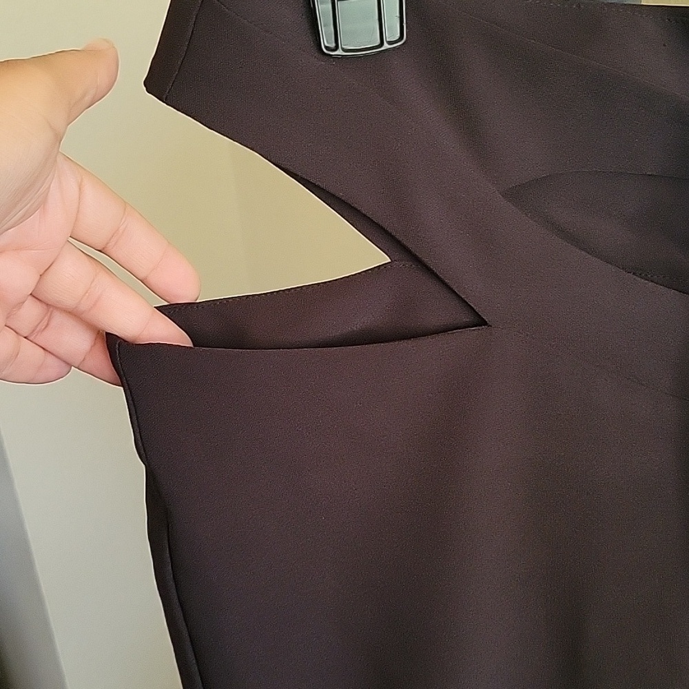 NWOT Heiress Beverly Hills Black Cut-Out High-Waist Trousers Sz L - Picture 6 of 14
